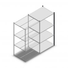 Fachbodenregal Medium Duty 2000x1000x800 mm (hxbxt) 4 Ebenen anthrazit Anbauregal