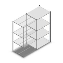 Fachbodenregal Medium Duty 2000x1000x800 mm (HxBxT) 4 Ebenen anthrazit Anbauregal