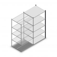 Fachbodenregal Medium Duty 2000x1000x800 mm (hxbxt) 5 Ebenen anthrazit Anbauregal