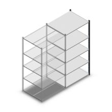 Fachbodenregal Medium Duty 2000x1000x800 mm (HxBxT) 5 Ebenen anthrazit Anbauregal
