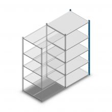 Fachbodenregal Medium Duty 2000x1000x800 mm (hxbxt) 5 Ebenen blau Anbauregal