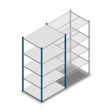 Fachbodenregal Medium Duty 2000x1000x800 mm (hxbxt) 5 Ebenen blau Anfangsregal