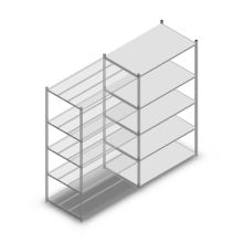 Fachbodenregal Medium Duty 2000x1150x700 mm (HxBxT) 5 Ebenen verzinkt Anbauregal
