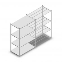 Fachbodenregal Medium Duty 2000x1300x700 mm (hxbxt) 4 Ebenen verzinkt Anfangsregal