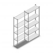 Fachbodenregal Medium Duty 2000x850x300 mm (hxbxt) 5 Ebenen verzinkt Anbauregal