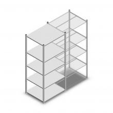 Fachbodenregal Medium Duty 2000x850x700 mm (hxbxt) 5 Ebenen verzinkt Anfangsregal