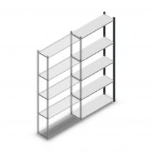 Fachbodenregal Medium Duty 2200x1000x300 mm (hxbxt) 5 Ebenen anthrazit Anbauregal