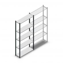 Fachbodenregal Medium Duty 2200x1000x300 mm (hxbxt) 5 Ebenen anthrazit Anfangsregal