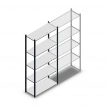 Fachbodenregal Medium Duty 2200x1000x400 mm (hxbxt) 5 Ebenen Anthrazit Anfangsregal