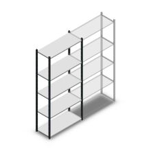 Fachbodenregal Medium Duty 2200x1000x400 mm (hxbxt) 5 Ebenen Anthrazit Anfangsregal