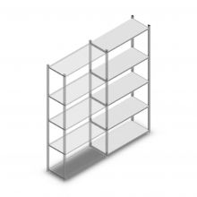 Fachbodenregal Medium Duty 2200x1000x400 mm (hxbxt) 5 Ebenen verzinkt Anbauregal