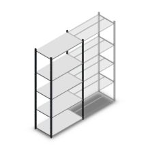 Fachbodenregal Medium Duty 2200x1000x500 mm (hxbxt) 5 Ebenen anthrazit Anfangsregal