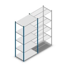 Fachbodenregal Medium Duty 2200x1000x600 mm (hxbxt) 5 Ebenen blau Anfangsregal