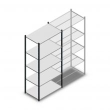 Fachbodenregal Medium Duty 2200x1000x600 mm (hxbxt) 5 Ebenen anthrazit Anfangsregal