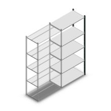 Fachbodenregal Medium Duty 2200x1000x800 mm (HxBxT) 5 Ebenen anthrazit Anbauregal
