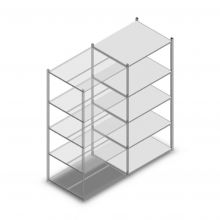 Fachbodenregal Medium Duty 2200x1000x800 mm (hxbxt) 5 Ebenen verzinkt Anbauregal