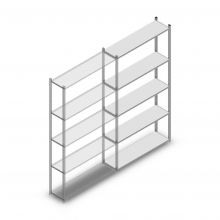 Fachbodenregal Medium Duty 2200x1150x300 mm (hxbxt) 5 Ebenen verzinkt Anbauregal