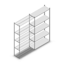 Fachbodenregal Medium Duty 2200x1150x400 mm (HxBxT) 5 Ebenen verzinkt Anbauregal