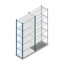 Fachbodenregal Medium Duty 2500x1000x500 mm (hxbxt) 6 Ebenen blau Anfangsregal