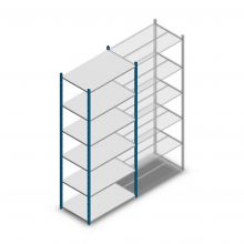 Fachbodenregal Medium Duty 2500x1000x600 mm (hxbxt) 6 Ebenen blau Anfangsregal