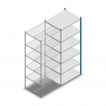 Fachbodenregal Medium Duty 2500x1000x800 mm (hxbxt) 6 Ebenen blau Anbauregal