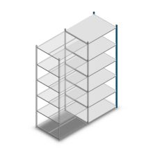 Fachbodenregal Medium Duty 2500x1000x800 mm (HxBxT) 6 Ebenen blau Anbauregal