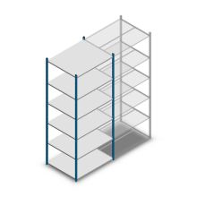 Fachbodenregal Medium Duty 2500x1000x800 mm (HxBxT) 6 Ebenen blau Grundregal