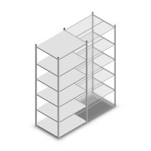 Fachbodenregal Medium Duty 2500x1000x800 mm (HxBxT) 6 Ebenen verzinkt Grundregal