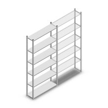 Fachbodenregal Medium Duty 2500x1150x300 mm (HxBxT) 6 Ebenen verzinkt Grundregal