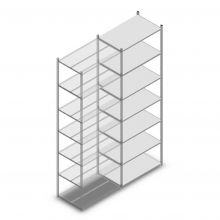 Fachbodenregal Medium Duty 3000x1000x600 mm (hxbxt) 7 Ebenen verzinkt Anbauregal