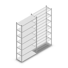 Fachbodenregal Medium Duty 3000x1150x400 mm (HxBxT) 7 Ebenen verzinkt Grundregal