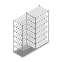 Fachbodenregal Medium Duty 3000x1150x800 mm (HxBxT) 7 Ebenen verzinkt Anbauregal
