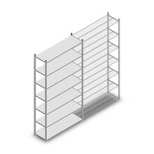 Fachbodenregal Medium Duty 3000x1300x400 mm (HxBxT) 7 Ebenen verzinkt Grundregal