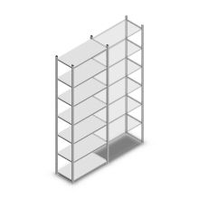 Fachbodenregal Medium Duty 3000x850x400 mm (HxBxT) 7 Ebenen verzinkt Grundregal