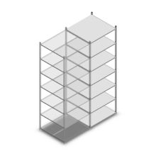 Fachbodenregal Medium Duty 3000x850x800 mm (HxBxT) 7 Ebenen verzinkt Anbauregal
