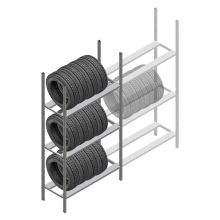 Reifenregal Medium Duty 2000x1000x600 mm (HxBxT) 3 Ebenen Grundregal