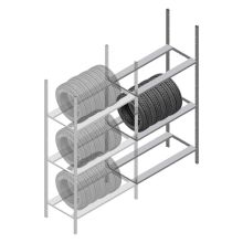 Reifenregal Medium Duty 2000x1000x700 mm (HxBxT) 3 Ebenen Anbauregal