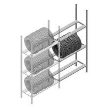 Reifenregal Medium Duty 2200x1000x600 mm (HxBxT) 3 Ebenen Anbauregal