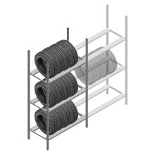 Reifenregal Medium Duty 2200x1000x700 mm (HxBxT) 3 Ebenen Grundregal