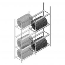 Medium Duty Reifenregal 2500x1000x700 mm (hxbxt) 4 Ebenen Anbauregal