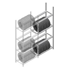 Reifenregal Medium Duty 2500x1000x700 mm (HxBxT) 4 Ebenen Anbauregal