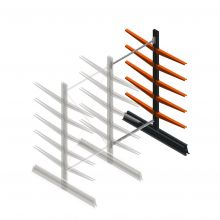 Leichtes Kragarmregal doppelseitig 2000x1000x600 mm (hxbxt) 5 Ebenen Anbauregal