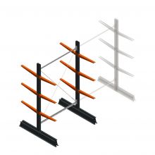 Leichtes Kragarmregal doppelseitig 2000x1250x500 mm (hxbxt) 3 Ebenen Anfangsregal