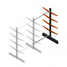 Leichte Kragarmregal doppelseitig 2000x1250x500 mm (hxbxt) 4 Ebenen Anbauregal