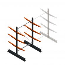 Leichtes Kragarmregal doppelseitig 2000x1250x600 mm (hxbxt) 3 Ebenen Anfangsregal