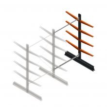 Leichtes Kragarmregal doppelseitig 2000x1250x600 mm (hxbxt) 4 Ebenen Anbauregal