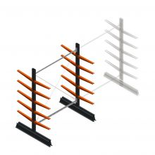 Leichtes Kragarmregal doppelseitig 2000x1500x500 mm (hxbxt) 5 Ebenen Anfangsregal