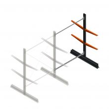 Leichtes Kragarmregal doppelseitig 2000x1500x600 mm (hxbxt) 2 Ebenen Anbauregal