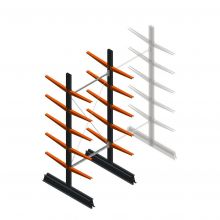 Leichtes Kragarmregal doppelseitig 2500x1000x500 mm (hxbxt) 5 Ebenen Anfangsregal