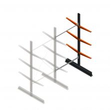 Leichte Kragarmregal doppelseitig 2500x1250x600 mm (hxbxt) 3 Ebenen Anbauregal